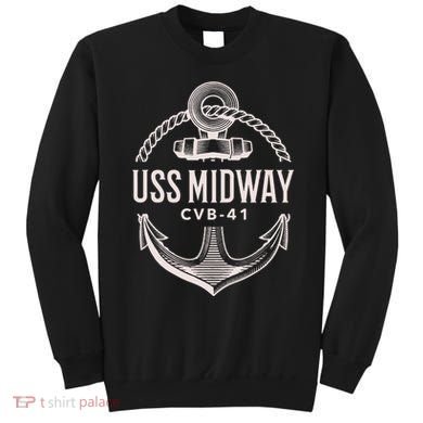 Uss Midway Cvb41 Aircraft Carrier Uss Midway Sweatshirt