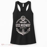 Uss Midway Cvb41 Aircraft Carrier Uss Midway Women's Tank Top thumb 0