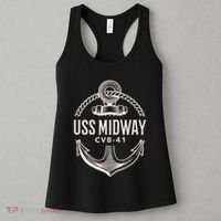 Uss Midway Cvb41 Aircraft Carrier Uss Midway Women's Tank Top thumb 3