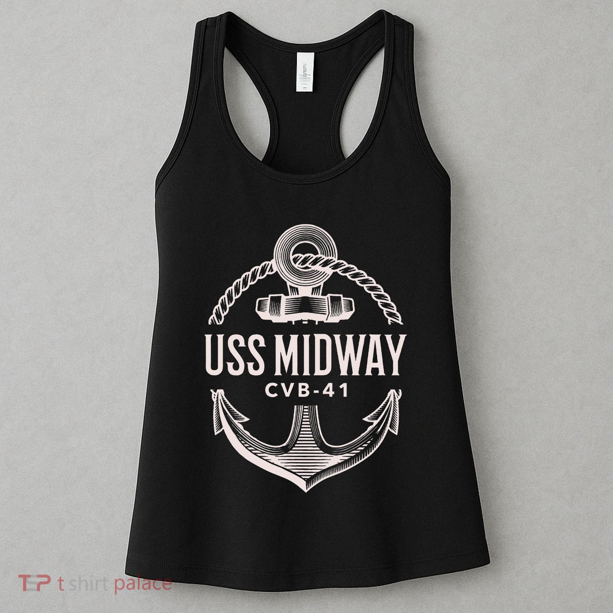 Uss Midway Cvb41 Aircraft Carrier Uss Midway Women's Tank Top