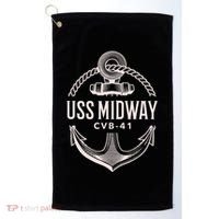 Uss Midway Cvb41 Aircraft Carrier Uss Midway Golf Towel thumb 0