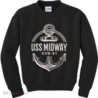 Uss Midway Cvb41 Aircraft Carrier Uss Midway Kids Sweatshirt thumb 0