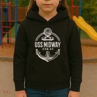 Uss Midway Cvb41 Aircraft Carrier Uss Midway Kids Hoodie thumb 3