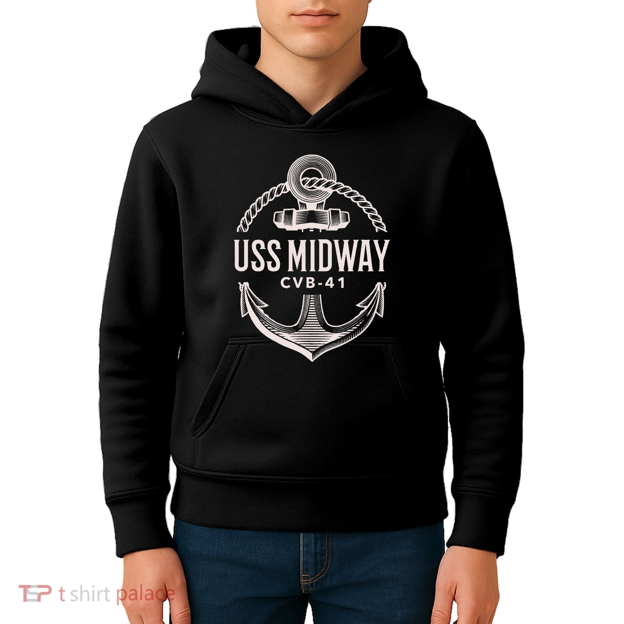 Uss Midway Cvb41 Aircraft Carrier Uss Midway Kids Hoodie