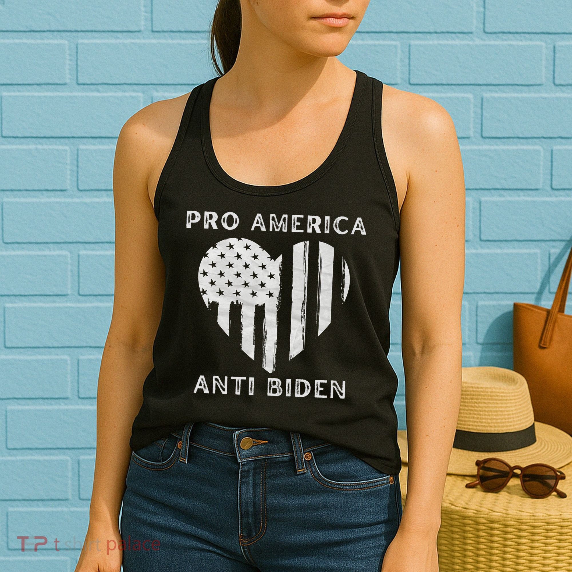 Utra MAGA Conservtive Anti Biden Fourth Of July Women's Tank Top