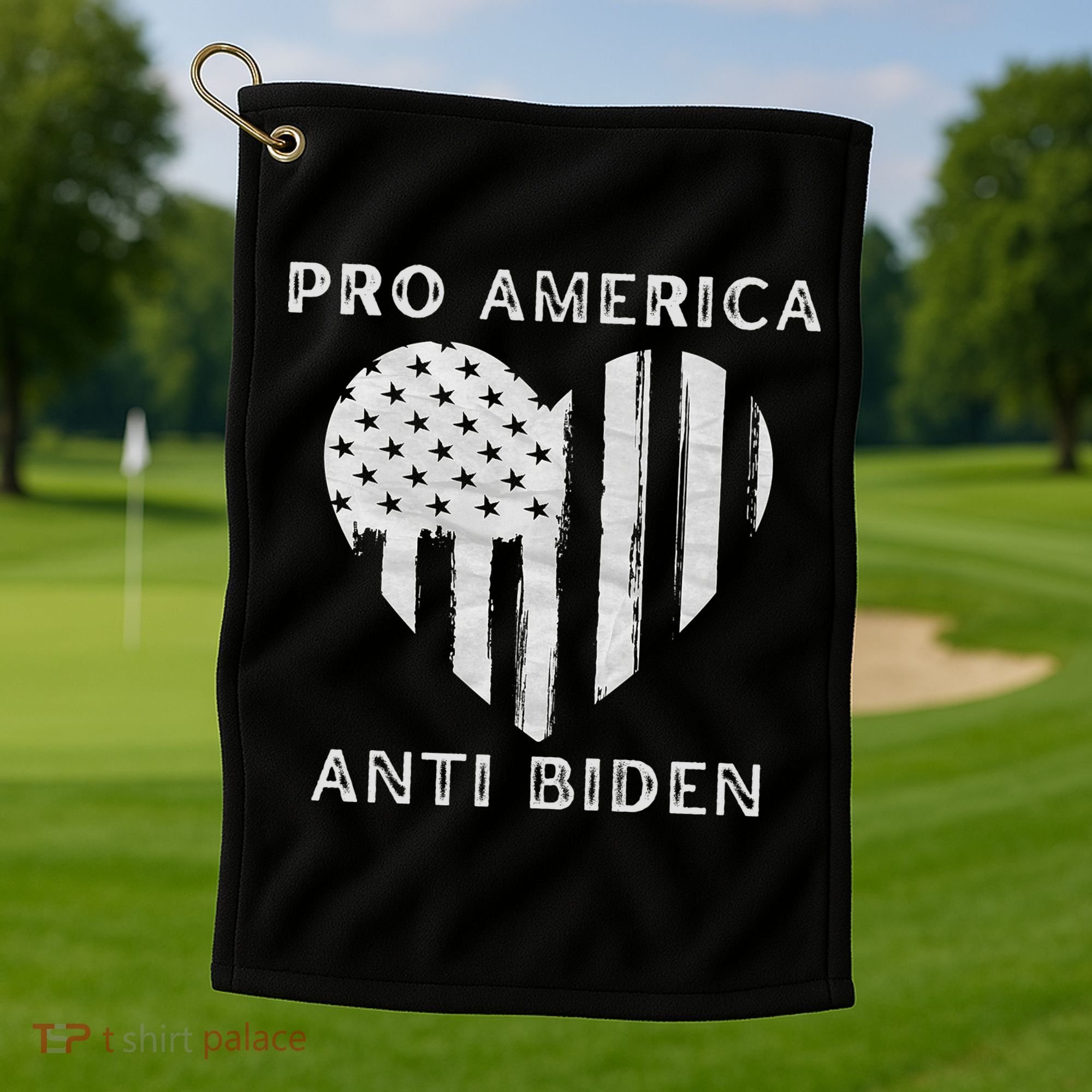 Utra MAGA Conservtive Anti Biden Fourth Of July Golf Towel
