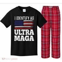 Ultra MAGA Conservative Republican  Kids Plaid Pajama Set thumb 0