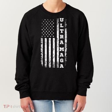 Ultra MAGA Conservative US Flag Women's Sweatshirt