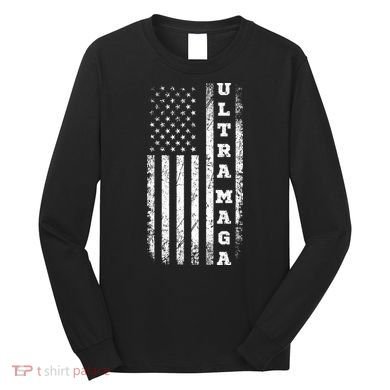 Ultra MAGA Conservative US Flag Long Sleeve Shirt