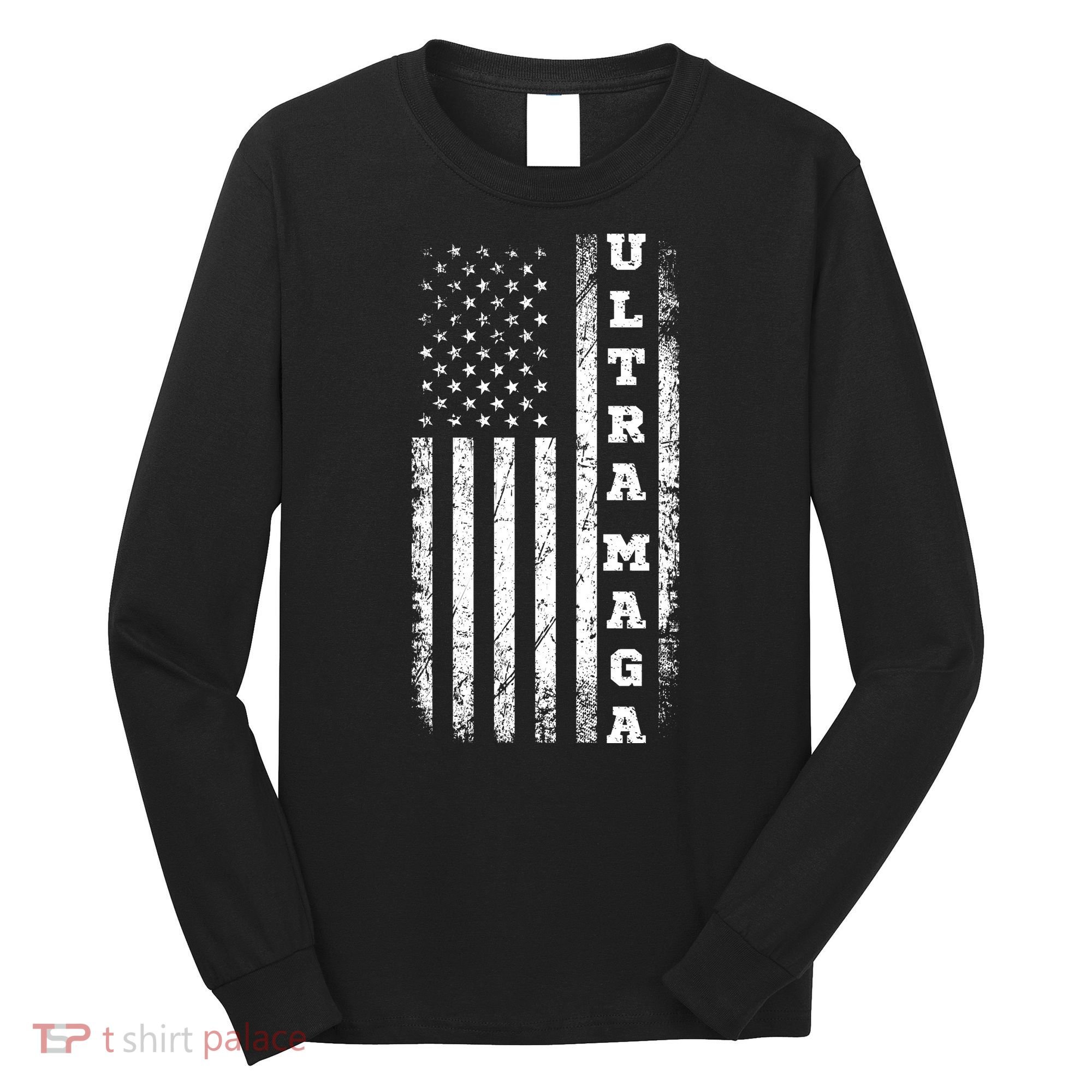 Ultra MAGA Conservative US Flag Long Sleeve Shirt
