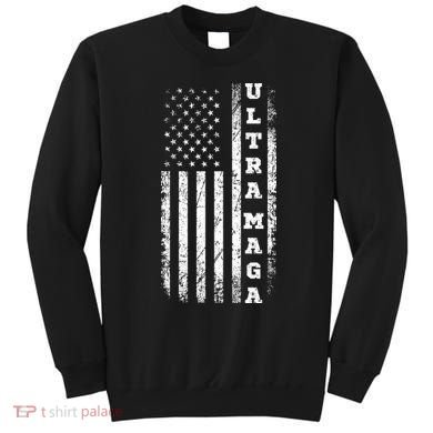 Ultra MAGA Conservative US Flag Sweatshirt