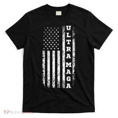 Ultra MAGA Conservative US Flag T-Shirt