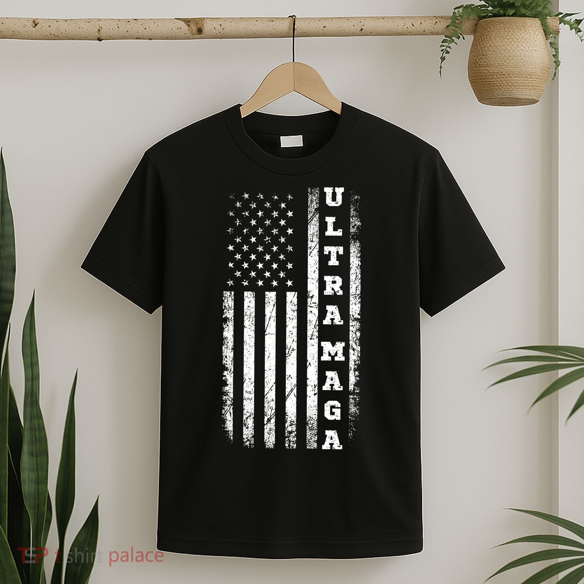Ultra MAGA Conservative US Flag T-Shirt