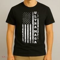 Ultra MAGA Conservative US Flag T-Shirt thumb 3