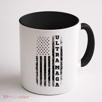 Ultra MAGA Conservative US Flag Coffee Mug back