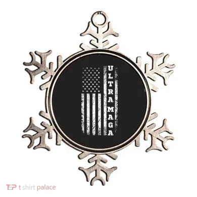 Ultra MAGA Conservative US Flag Ornament
