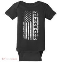 Ultra MAGA Conservative US Flag Baby Bodysuit thumb 0