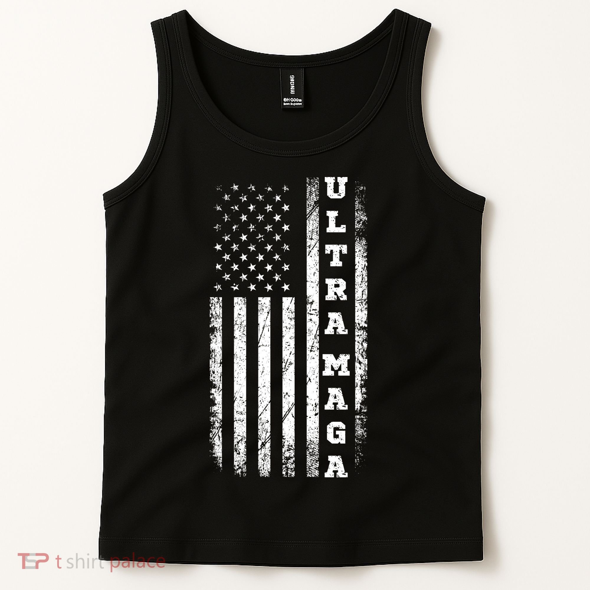 Ultra MAGA Conservative US Flag Tank Top
