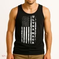 Ultra MAGA Conservative US Flag Tank Top thumb 3