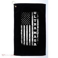 Ultra MAGA Conservative US Flag Golf Towel thumb 0