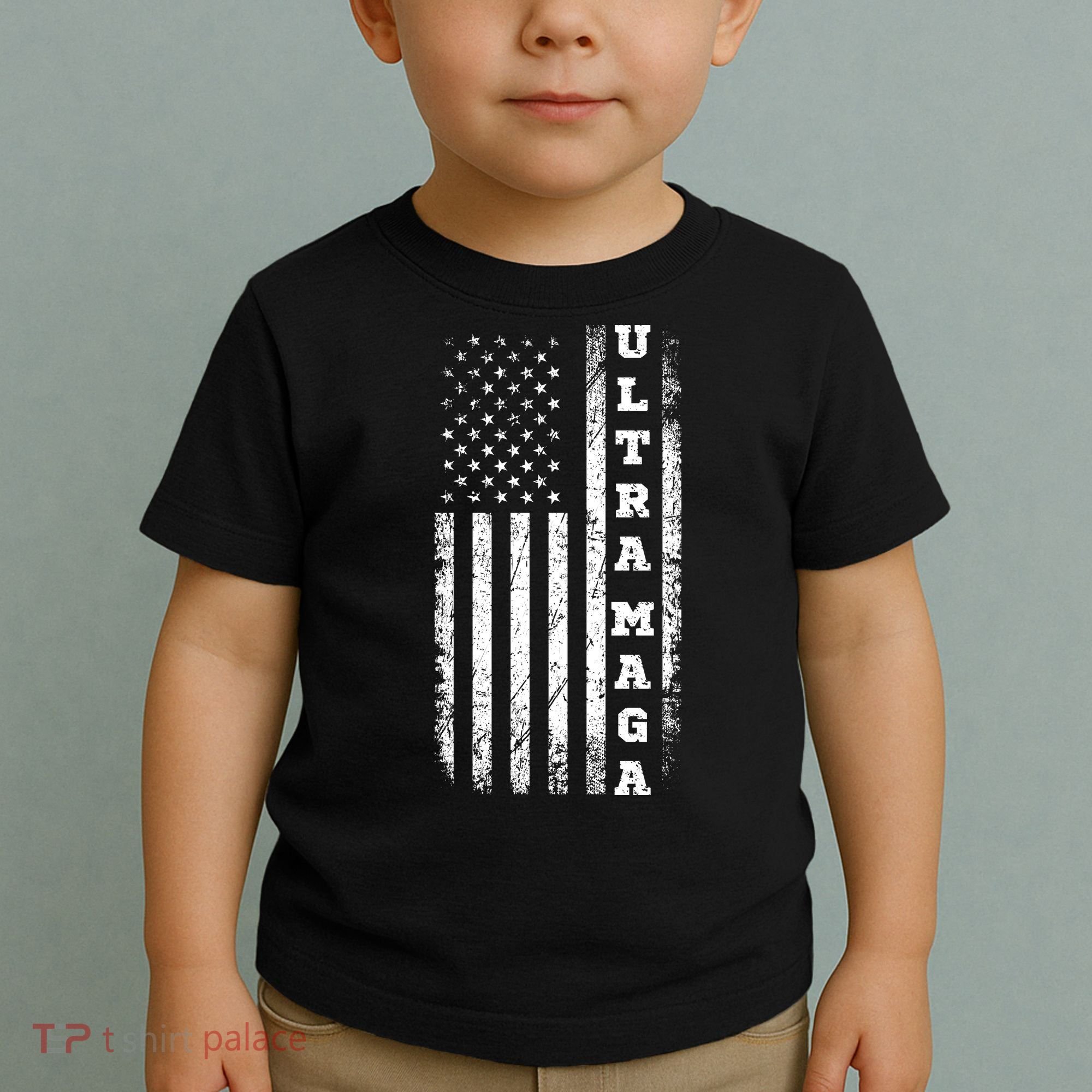 Ultra MAGA Conservative US Flag Toddler T-Shirt