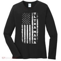 Ultra MAGA Conservative US Flag Women's Long Sleeve Shirt thumb 0