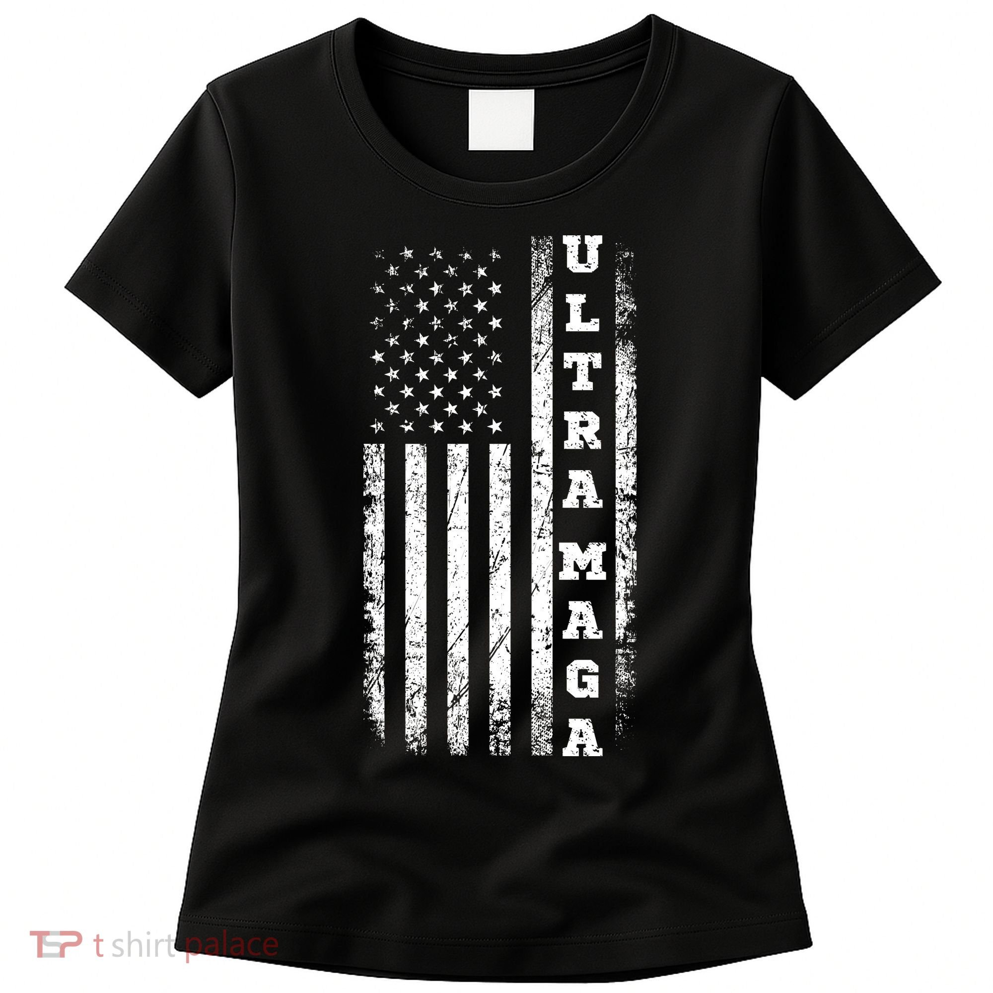 Ultra MAGA Conservative US Flag Women's T-Shirt