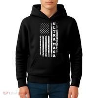 Ultra MAGA Conservative US Flag Kids Hoodie thumb 4
