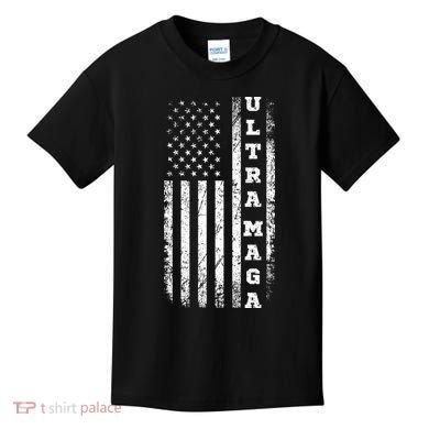 Ultra MAGA Conservative US Flag Kids T-Shirt