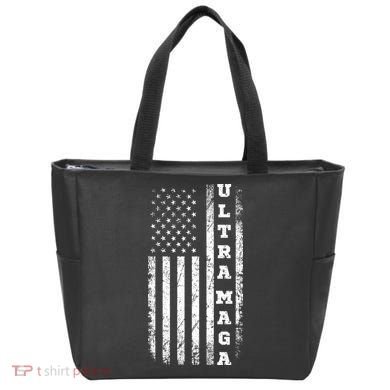 Ultra MAGA Conservative US Flag Tote Bag
