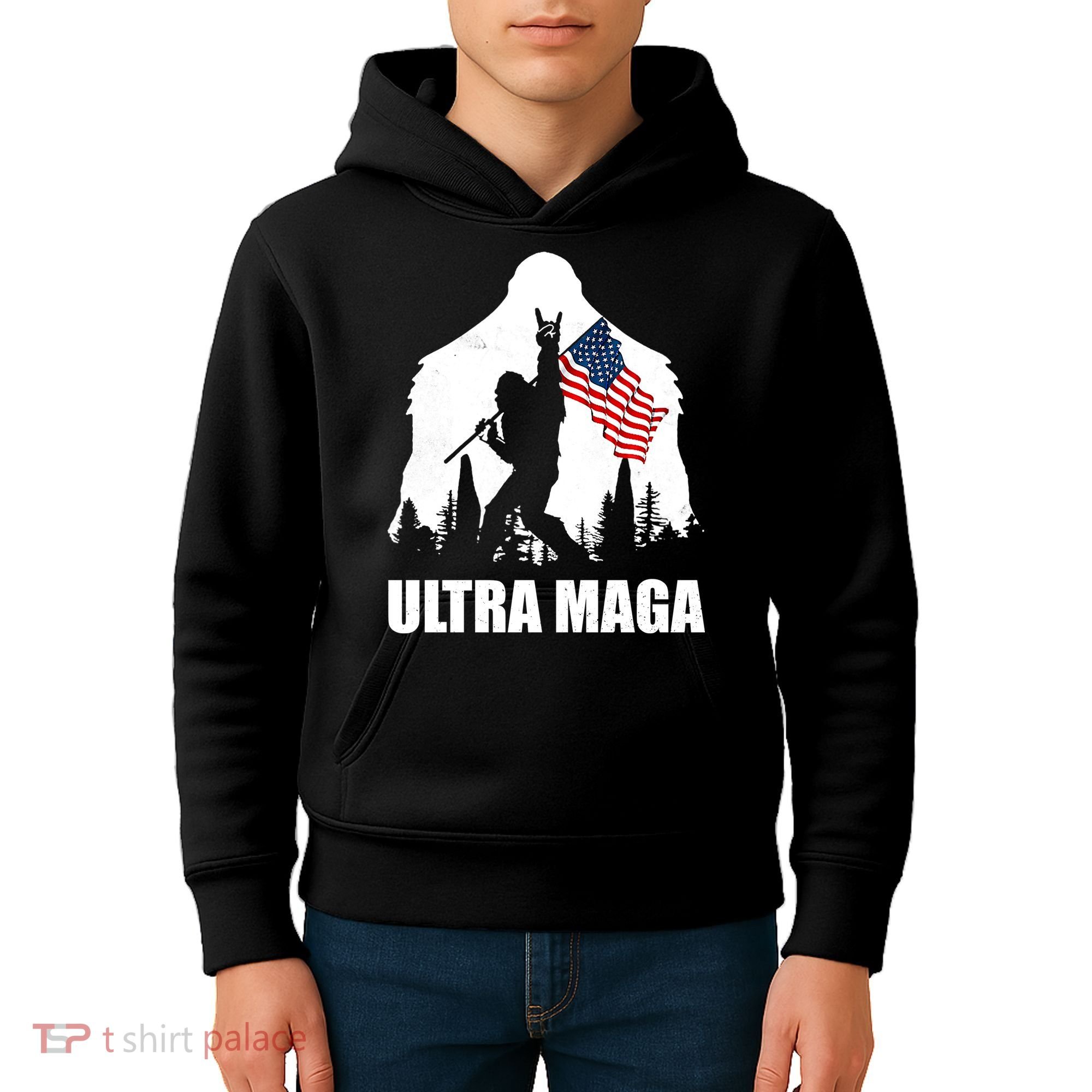 Ultra MAGA Conservative Republican Kids Hoodie