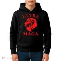 Ultra MAGA Conservative Lion Kids Hoodie thumb 4