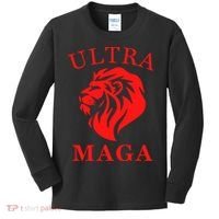Ultra MAGA Conservative Lion Kids Long Sleeve Shirt thumb 0