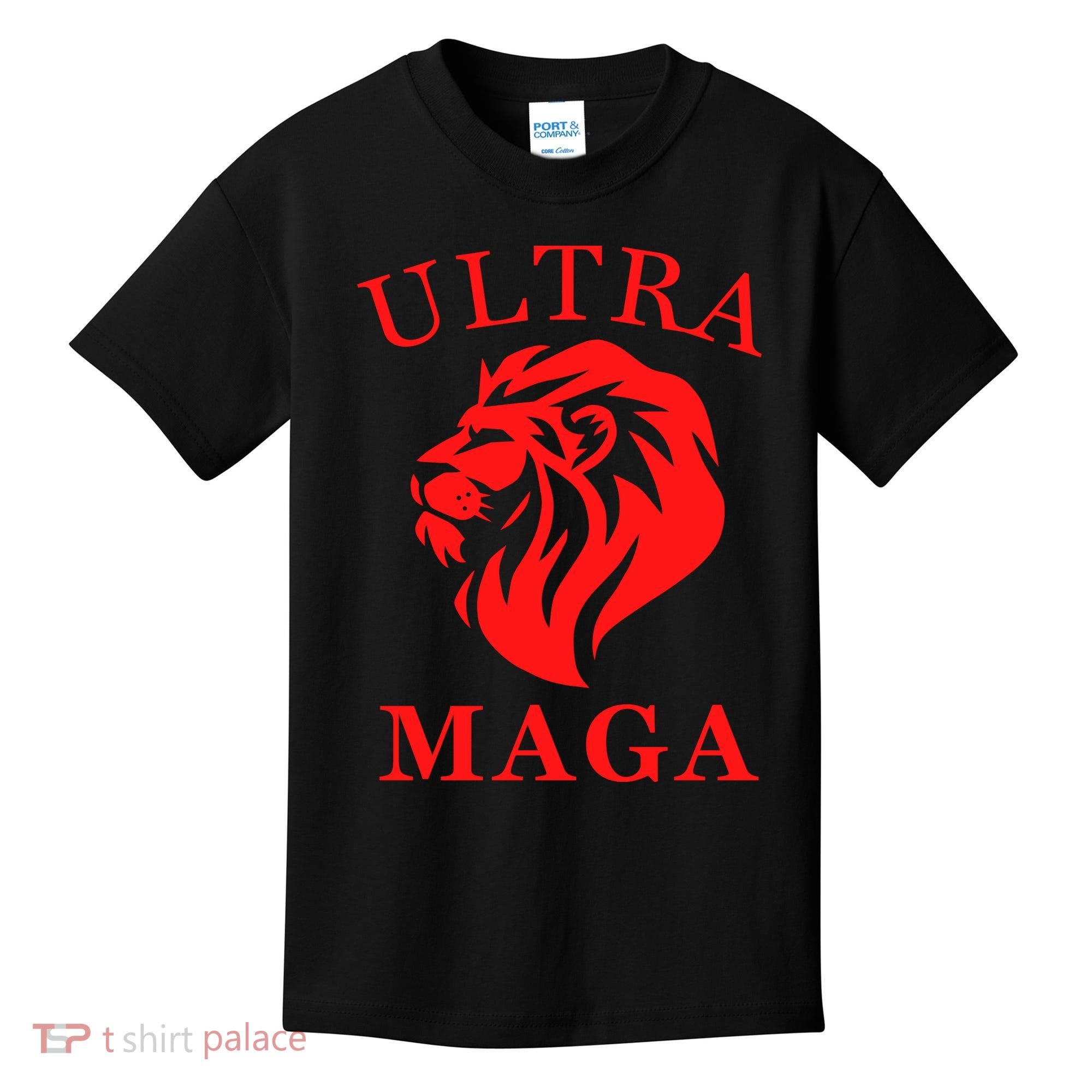Ultra MAGA Conservative Lion Kids T-Shirt