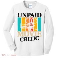 Unpaid Movie Critic Kids Long Sleeve Shirt thumb 0