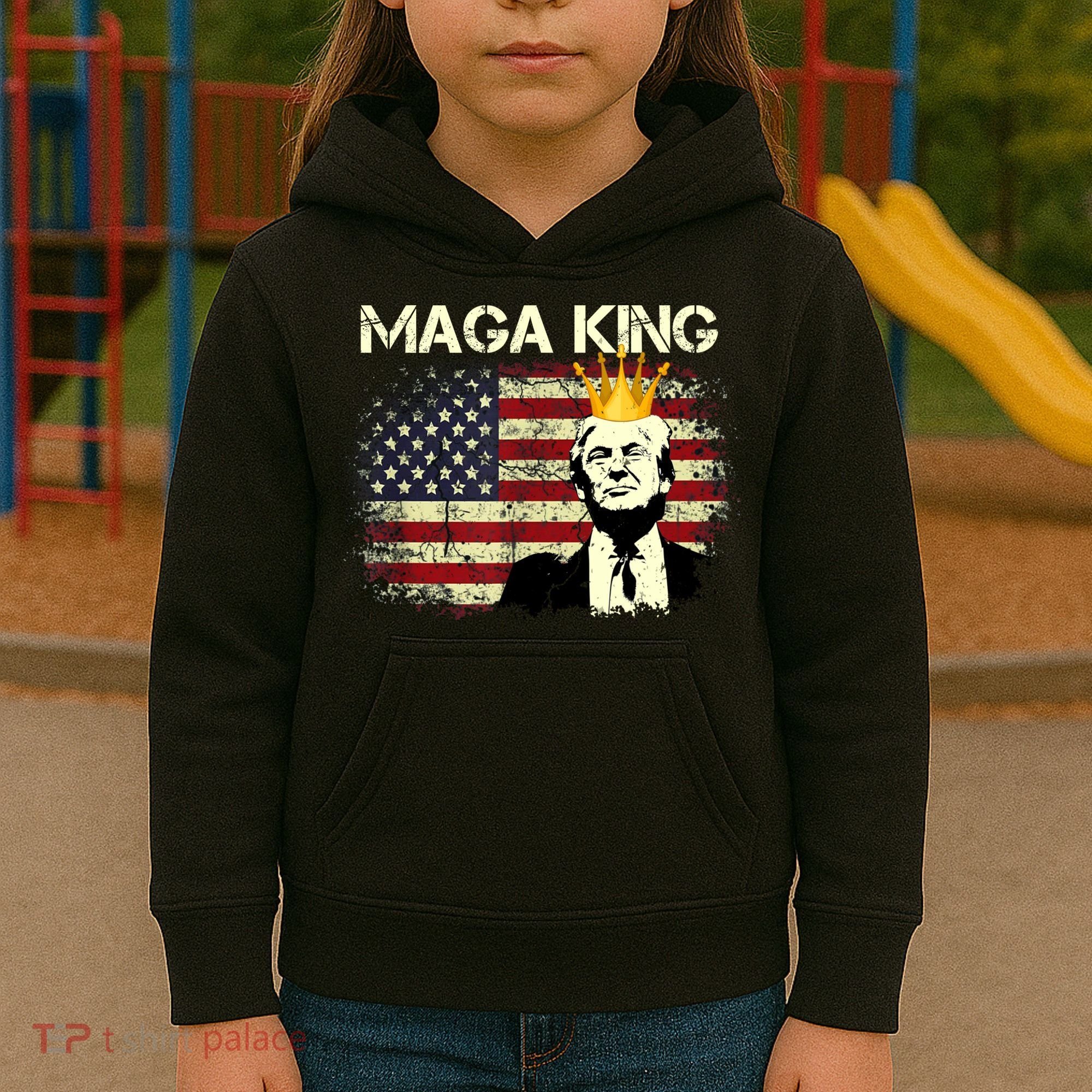 Ultra MAGA Conservative Donald Trump Kids Hoodie