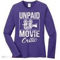 Unpaid Movie Critic Women's Long Sleeve Shirt thumb 0