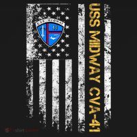 Uss Midway Cvafunny Gift41 Aircraft Carrier Veteran Flag Veterans Day Gift Backpack thumb 2