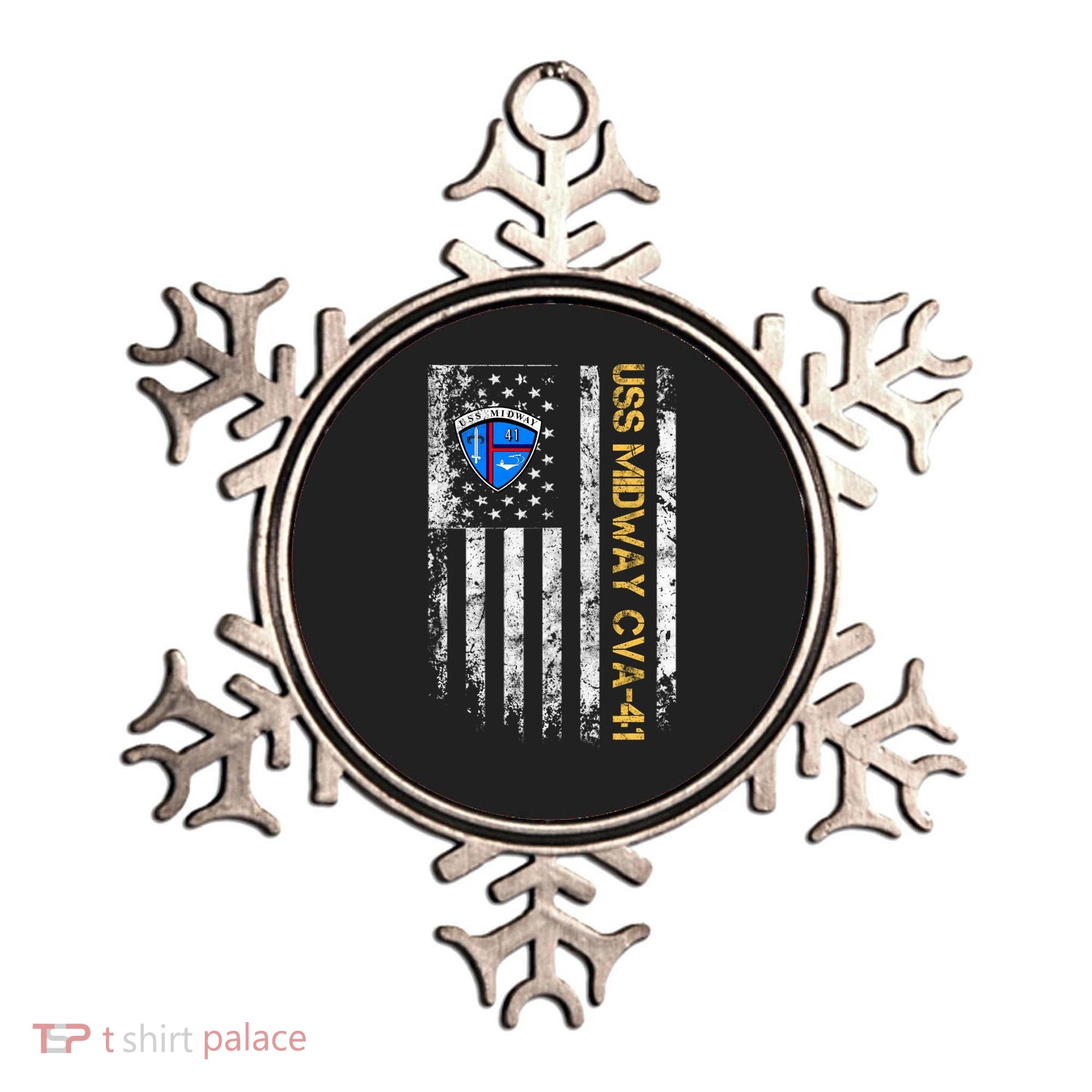 Uss Midway Cvafunny Gift41 Aircraft Carrier Veteran Flag Veterans Day Gift Ornament
