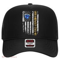 Uss Midway Cvafunny Gift41 Aircraft Carrier Veteran Flag Veterans Day Gift Hat thumb 0