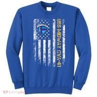 Uss Midway Cvafunny Gift41 Aircraft Carrier Veteran Flag Veterans Day Gift Sweatshirt thumb 0