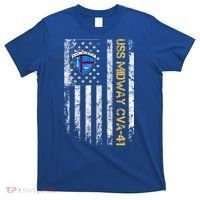 Uss Midway Cvafunny Gift41 Aircraft Carrier Veteran Flag Veterans Day Gift T-Shirt thumb 0
