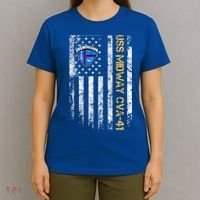Uss Midway Cvafunny Gift41 Aircraft Carrier Veteran Flag Veterans Day Gift T-Shirt thumb 4