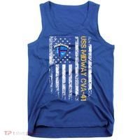 Uss Midway Cvafunny Gift41 Aircraft Carrier Veteran Flag Veterans Day Gift Tank Top thumb 0