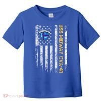 Uss Midway Cvafunny Gift41 Aircraft Carrier Veteran Flag Veterans Day Gift Toddler T-Shirt thumb 0