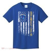 Uss Midway Cvafunny Gift41 Aircraft Carrier Veteran Flag Veterans Day Gift Kids T-Shirt thumb 0
