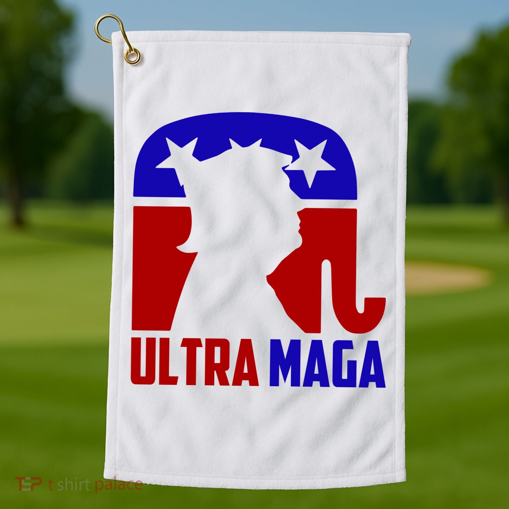 Ultra MAGA Conservative Donald Trump Golf Towel
