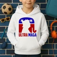 Ultra MAGA Conservative Donald Trump Kids Hoodie thumb 2