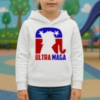 Ultra MAGA Conservative Donald Trump Kids Hoodie thumb 3
