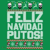 Ugly Mexican Christmas Sweater Feliz Navidad Putos Funny Mousepad thumb 1